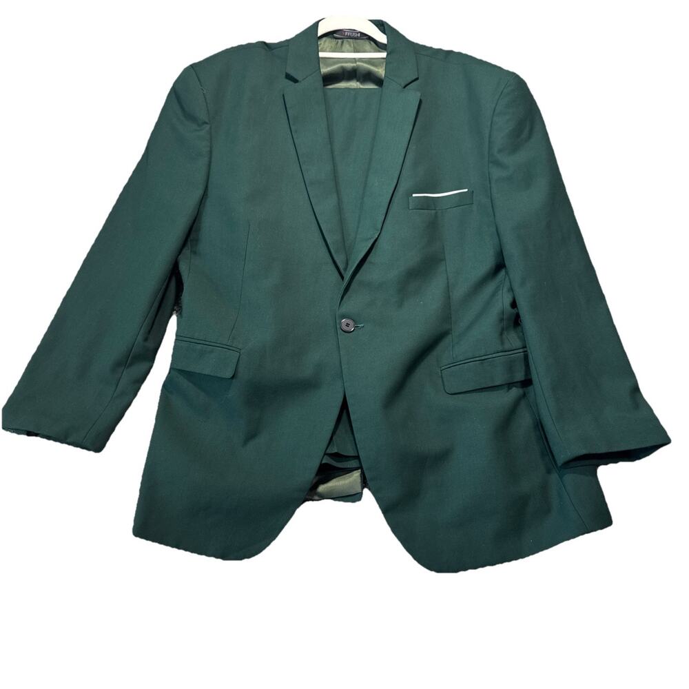 Men's Dark Green Blazer & Pants Casual 1 Button size In Description